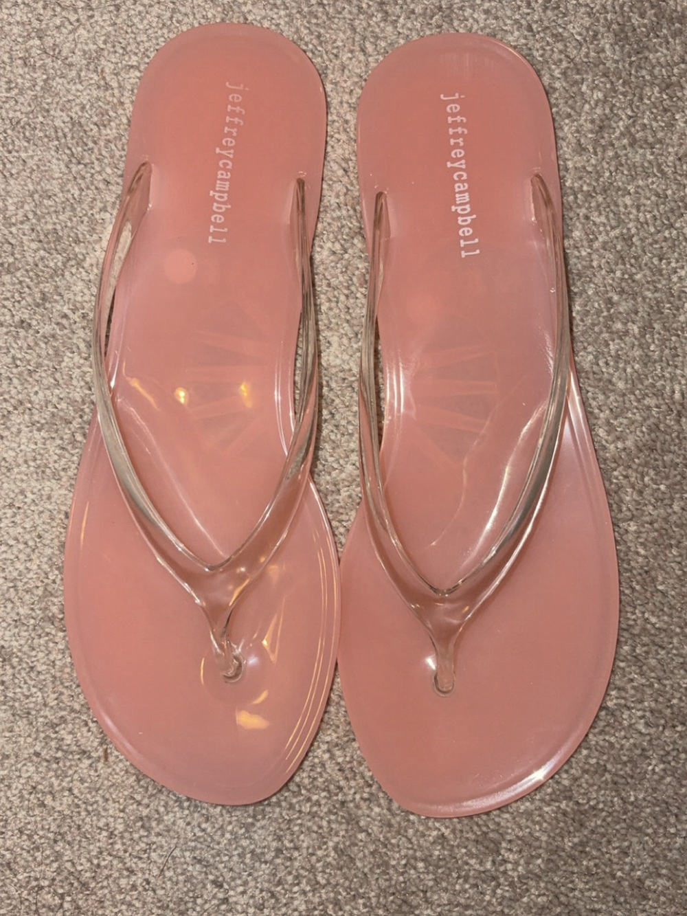 Jeffrey Campbell Women’s Pink Jelly Flip Flops